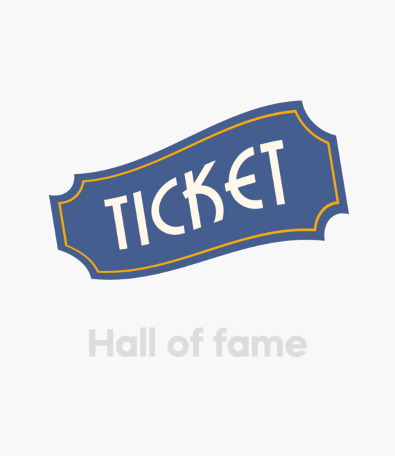 Hall of fame Ticket gray